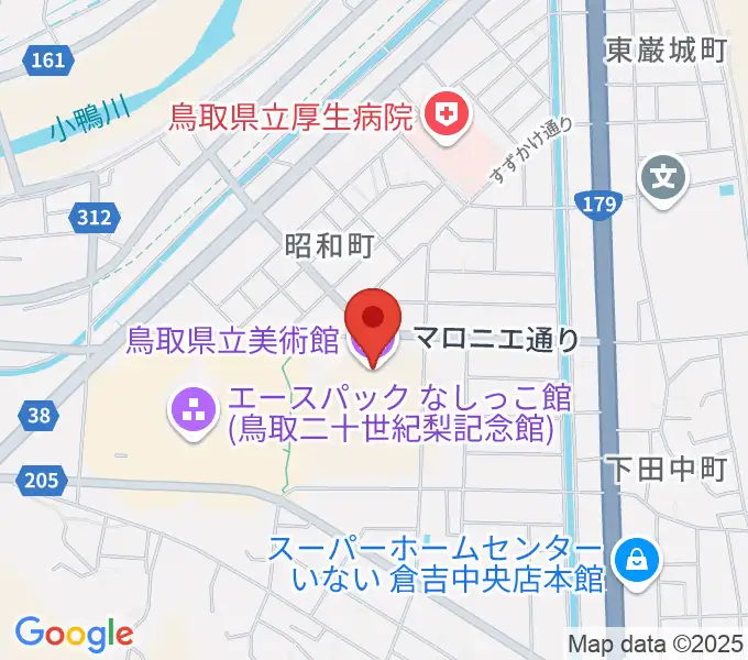 鳥取県立美術館の地図