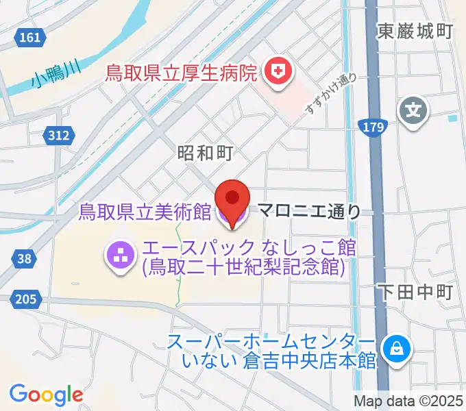 鳥取県立美術館の地図