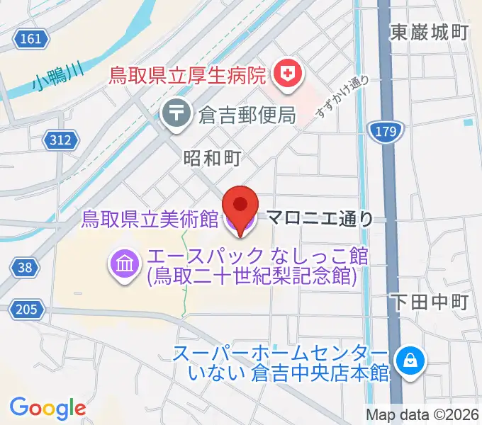 鳥取県立美術館の地図