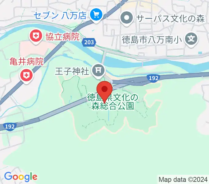 徳島県立博物館の地図