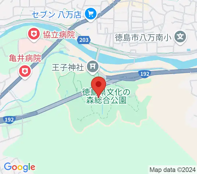 徳島県立博物館の地図