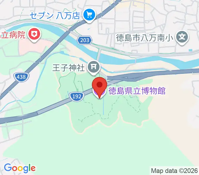 徳島県立博物館の地図