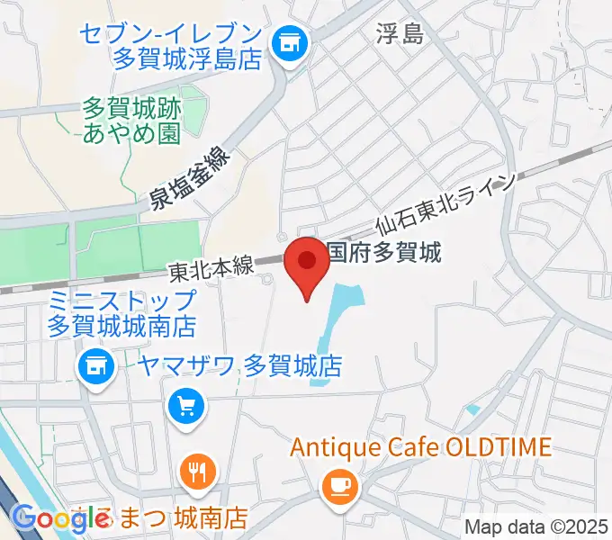 東北歴史博物館の地図