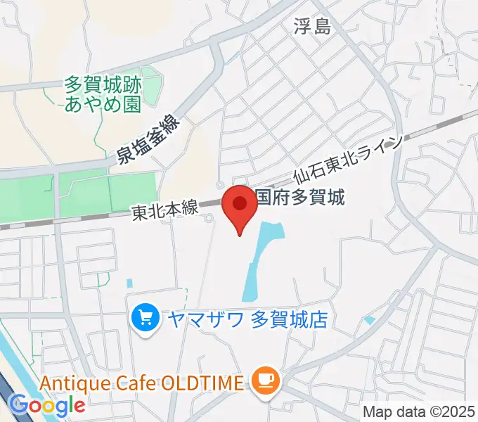 東北歴史博物館の地図