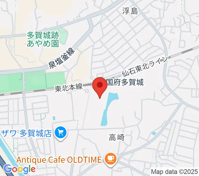 東北歴史博物館の地図