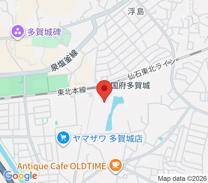 東北歴史博物館の地図