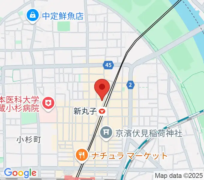 スタジオミュジック 新丸子店の地図
