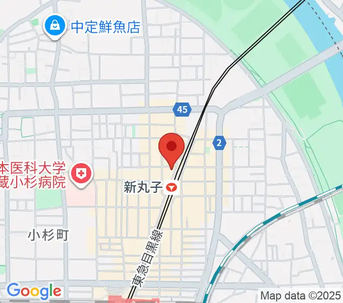 スタジオミュジック 新丸子店の地図
