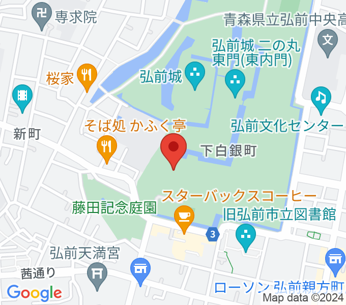 弘前市立博物館の地図