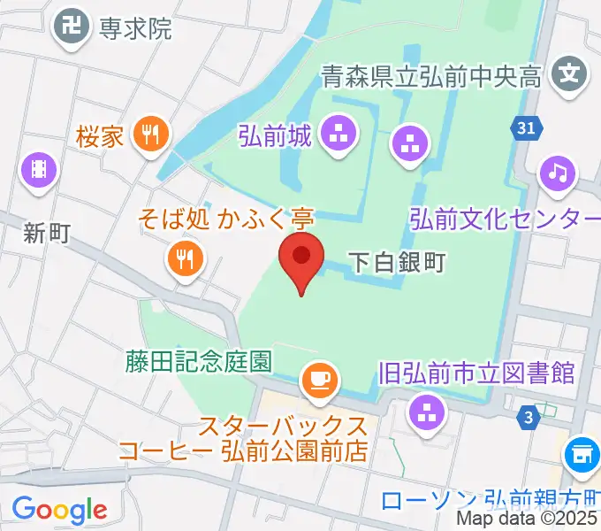 弘前市立博物館の地図