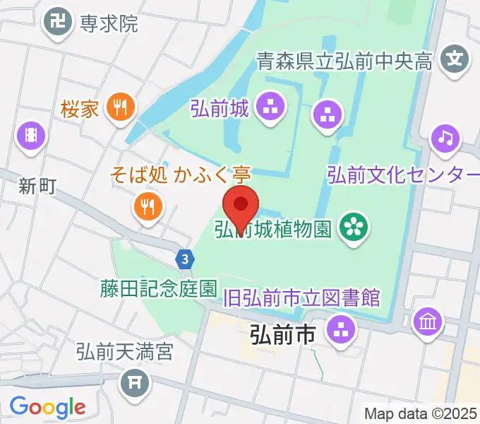 弘前市立博物館の地図