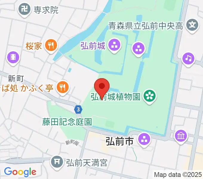 弘前市立博物館の地図