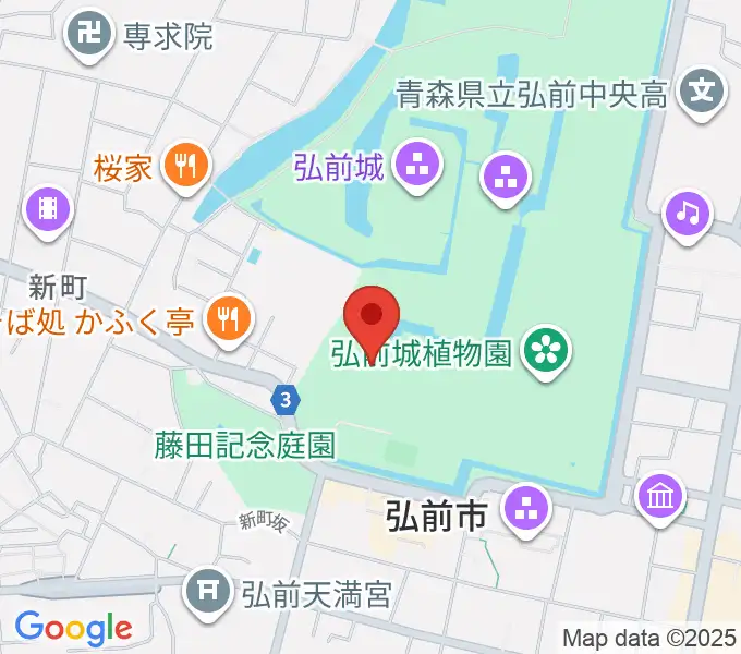 弘前市立博物館の地図