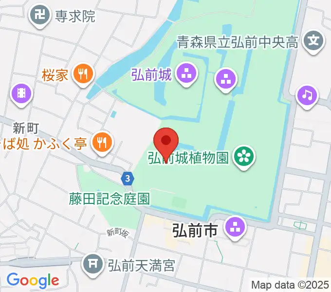 弘前市立博物館の地図