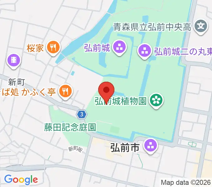 弘前市立博物館の地図