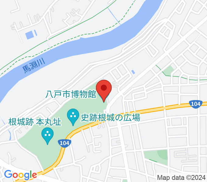 八戸市博物館の地図