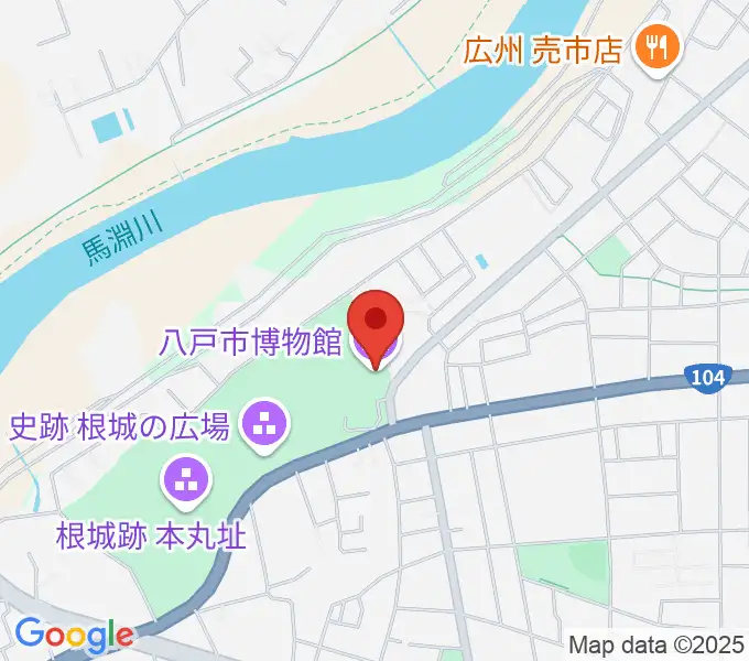 八戸市博物館の地図