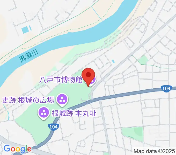 八戸市博物館の地図