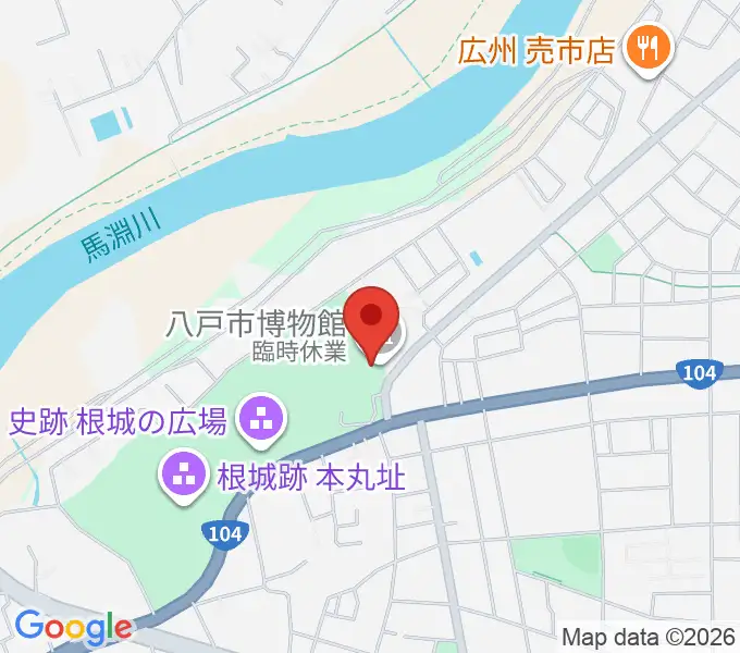 八戸市博物館の地図
