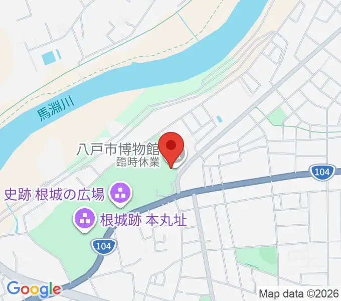八戸市博物館の地図