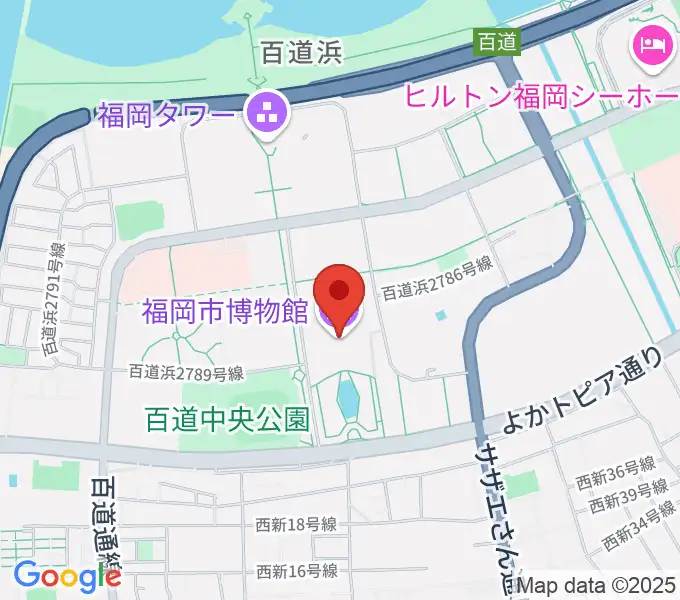 福岡市博物館の地図