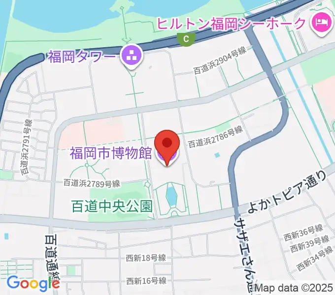 福岡市博物館の地図