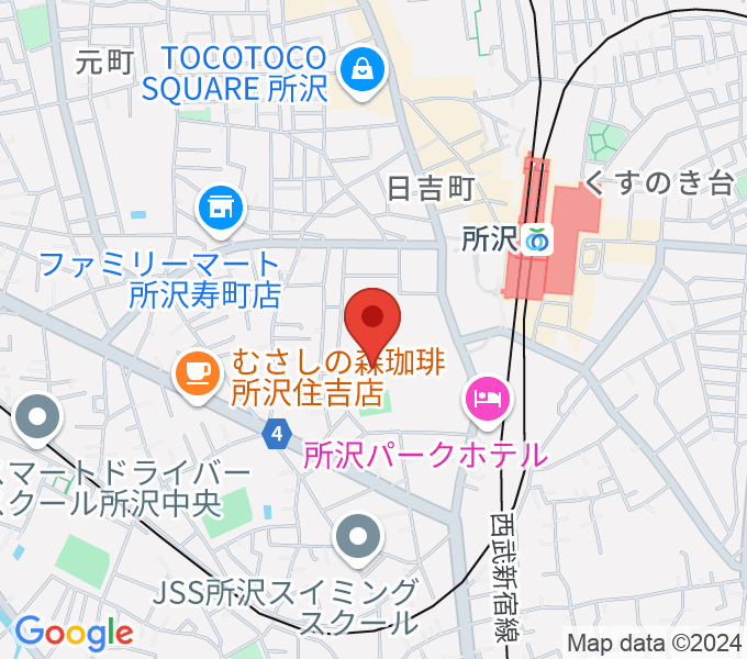 T・ジョイ エミテラス所沢の地図