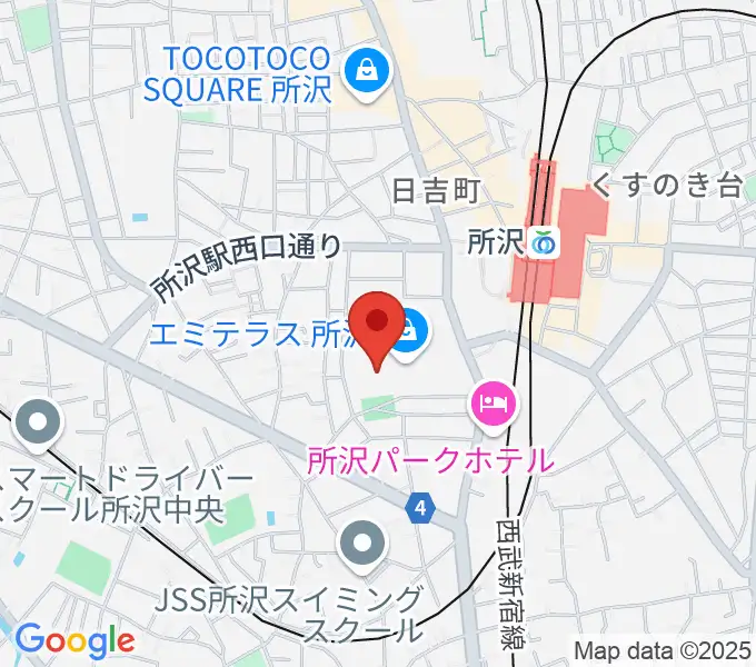 T・ジョイ エミテラス所沢の地図