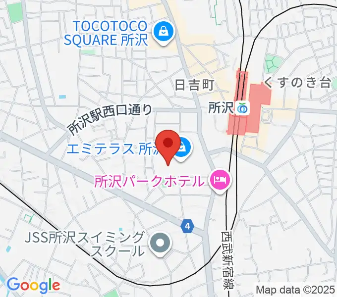 T・ジョイ エミテラス所沢の地図