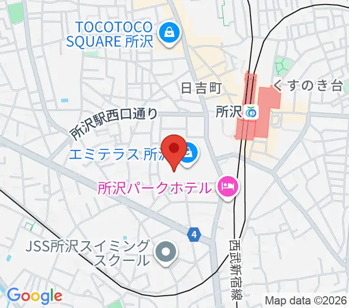 T・ジョイ エミテラス所沢の地図