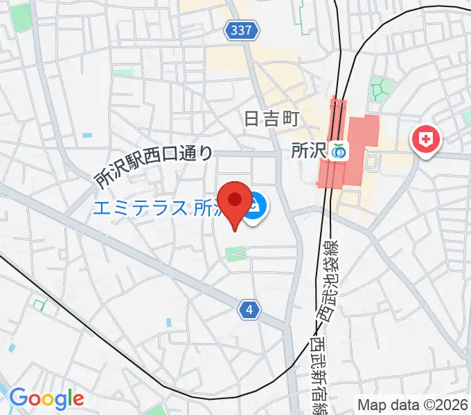 T・ジョイ エミテラス所沢の地図