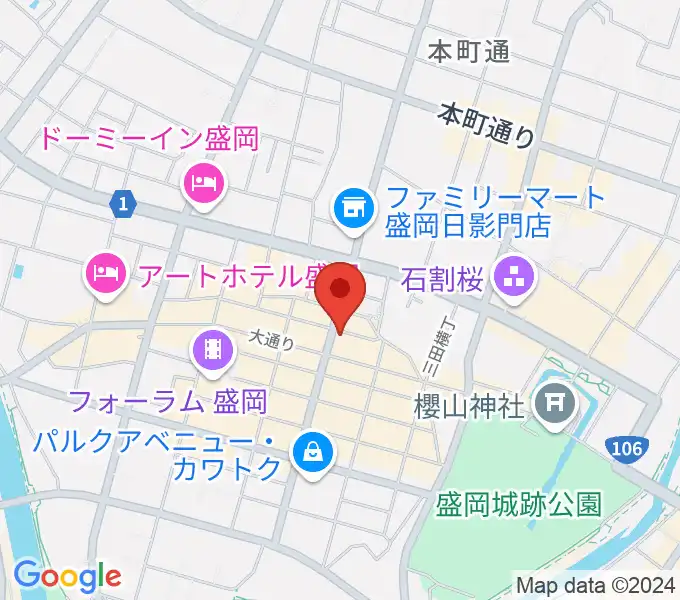 中央映画劇場の地図