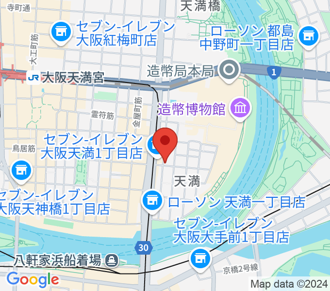 クロスフェイズスタジオの地図