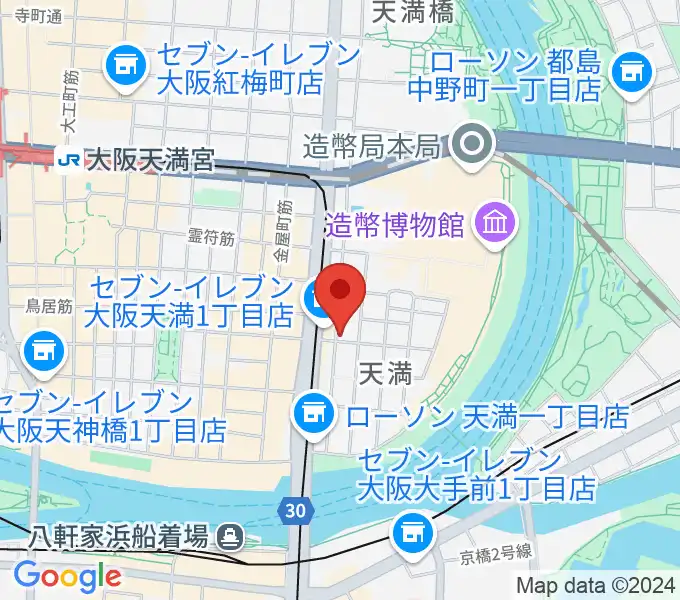 クロスフェイズスタジオの地図