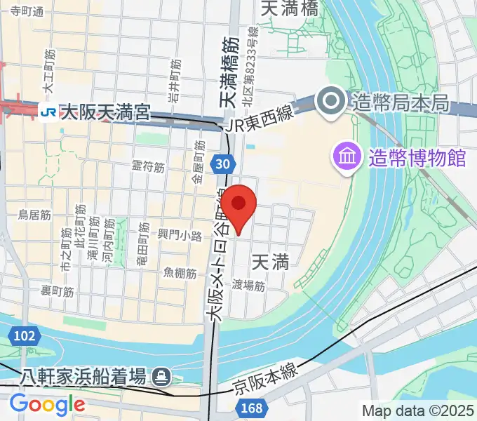 クロスフェイズスタジオの地図