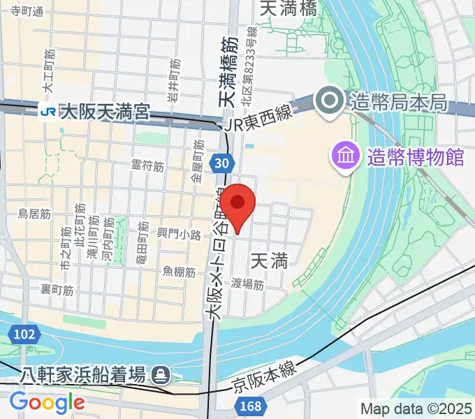 クロスフェイズスタジオの地図