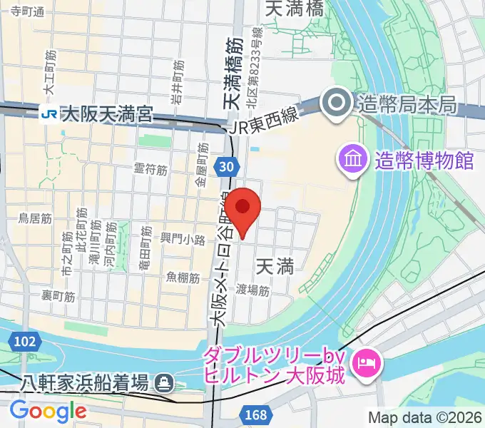 クロスフェイズスタジオの地図