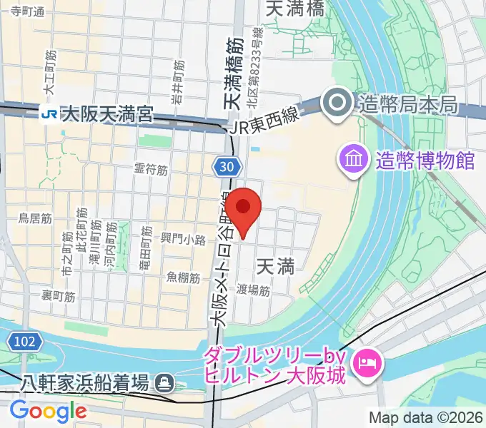 クロスフェイズスタジオの地図