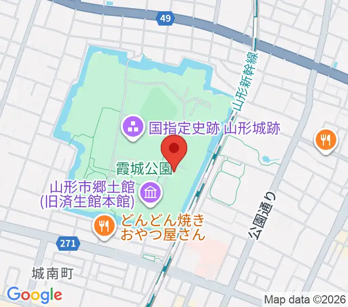 山形県立博物館の地図