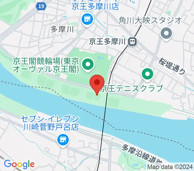 多摩川児童公園ソフトボール場の地図