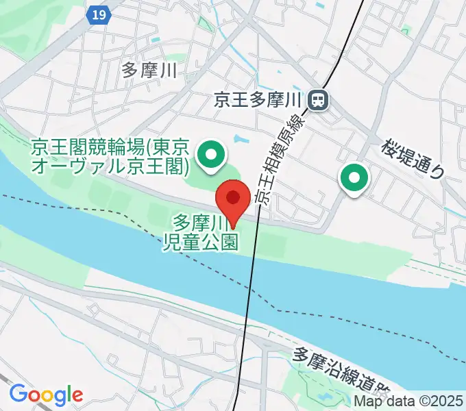 多摩川児童公園ソフトボール場の地図