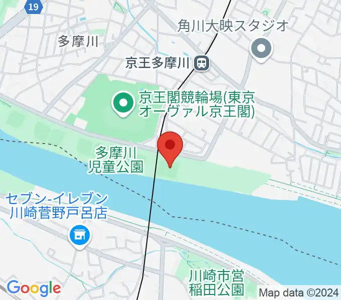 多摩川児童公園サッカー場の地図