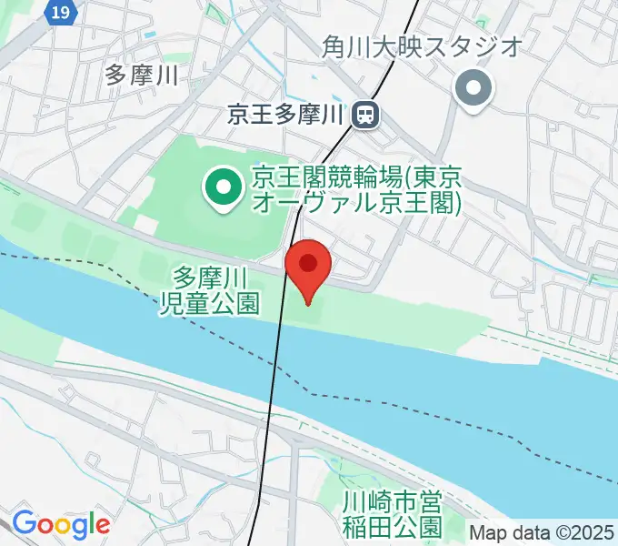 多摩川児童公園サッカー場の地図
