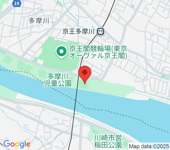 多摩川児童公園サッカー場の地図