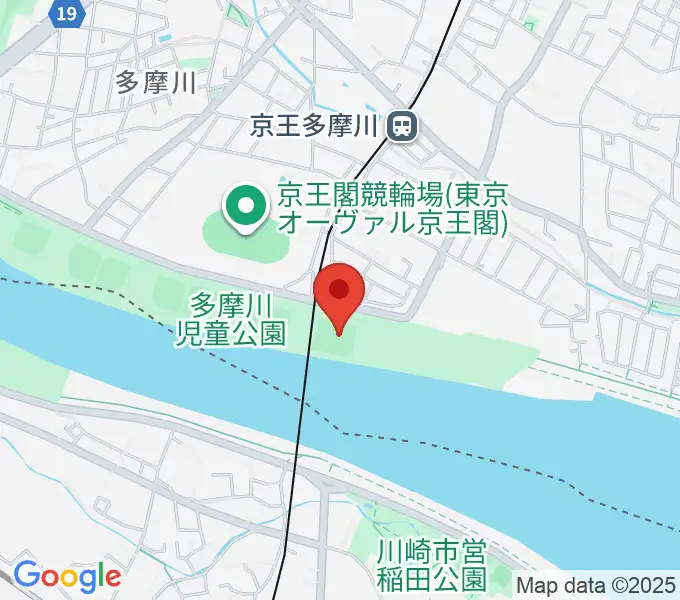 多摩川児童公園サッカー場の地図