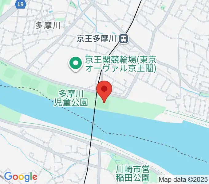 多摩川児童公園サッカー場の地図