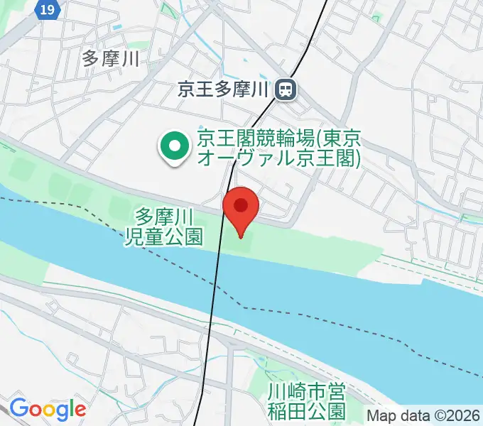 多摩川児童公園サッカー場の地図
