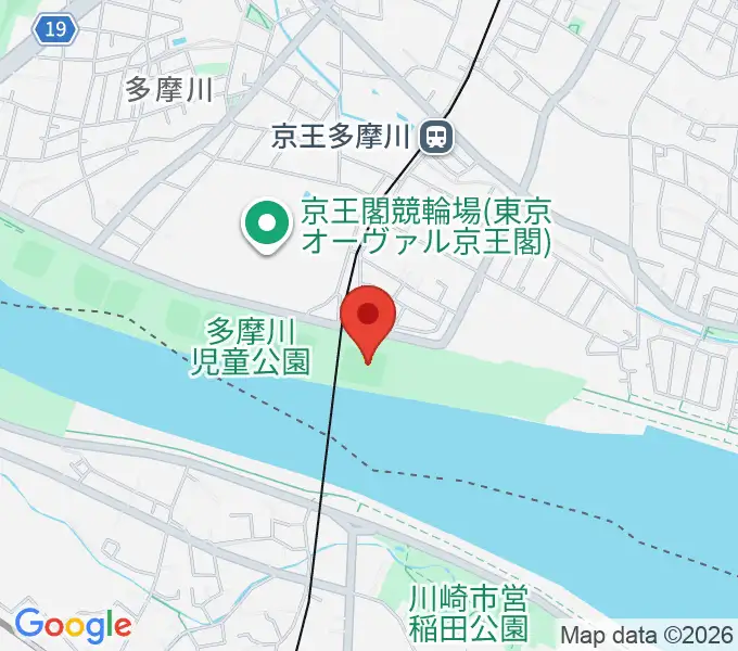 多摩川児童公園サッカー場の地図