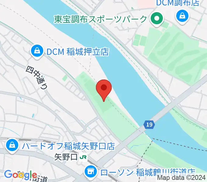 多摩川緑地公園ソフトボール場の地図