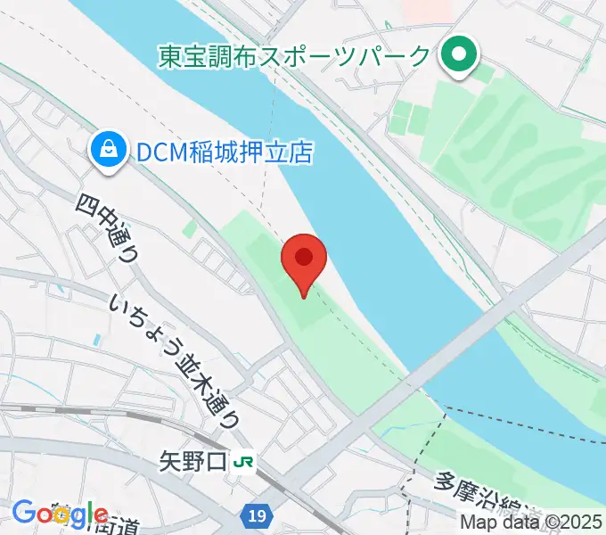 多摩川緑地公園ソフトボール場の地図